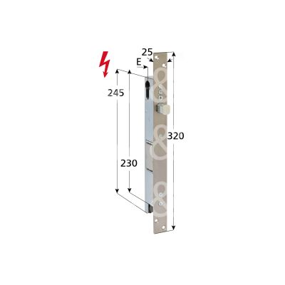 Opera 5503825 elettropistone e 25 ambidestra senza quadro maniglia chiusa in assenza corrente tensione 12 - 24v dc