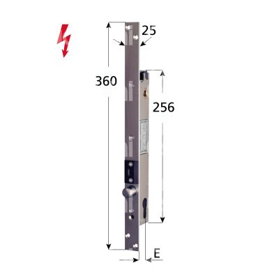 Opera op5703625 elettropistone e 25 ambidestra con quadro maniglia aperto in assenza corrente tensione 12 - 24 v dc