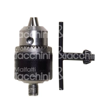 Poggi 78100 mandrino a cremagliera maschio art. 781.00 metallo serraggio mm 13 attacco 3/8 pollici x 24