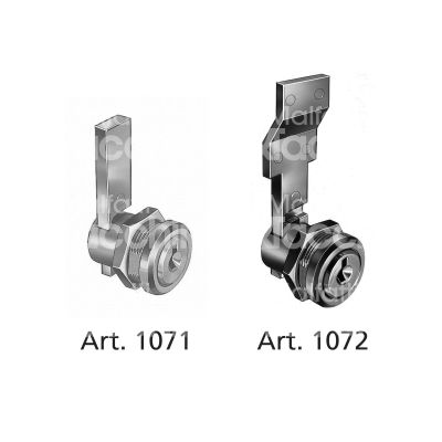 Prefer 1071 serratura per cassetto a catenaccio Ø 19 lunghezza mm 36 ambidestra chiave piatta kd rotazione 180° 2 estrazione nichelato