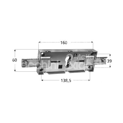 Prefer 6221010 serratura per serranda centrale foro sagomato /