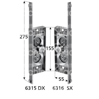 Prefer 6315002 serratura per scorrevoli laterale foro tondo / chiave piatta cifratura kd