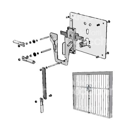 Prefer kw574 kit sicurezza basculanti 4 punti foro sagomato / chiave punzonata cifratura kd