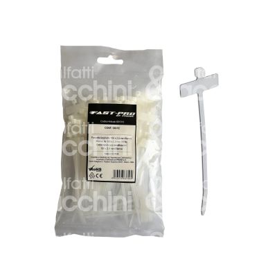 Proxe 801013 fascette cablaggio confezione pz 100 colore bianco l mm 100 x h mm 2,5