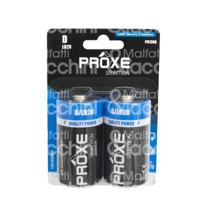 Proxe pr1300 pila d mn1300 - lr20 torcia alkaline confezione pz 2 - volts 1,5 v -