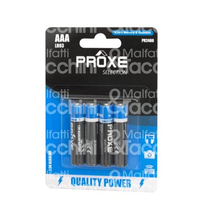 Proxe pr2400 pila aaa mn2400 - lr3 ministilo alkaline confezione pz 2 - volts 1,5 v -