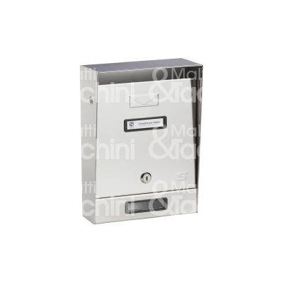 Silmec 10002 cassetta postale s 02 utilizzo esterno acciaio inox ritiro posta frontale tetto fisso l mm 220 - h mm 325 - p mm 75