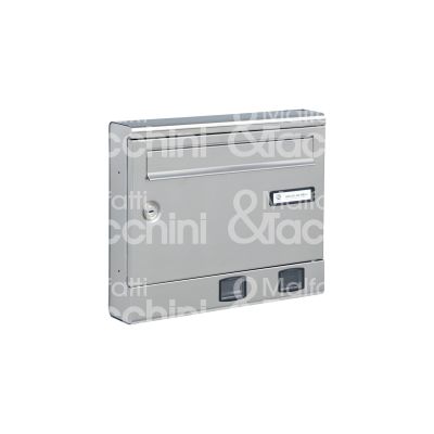 Silmec 10018 cassetta postale componibile s 2001er utilizzo esterno acciaio inox ritiro posta frontale tetto fisso l mm 370 - h mm 310 - p mm 70