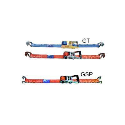 Strops 50l2500gt cinghia a cricchetto art. 50l2500gt poliestere colore blu l mt 9 - h mm 50 tensione ancoraggio kg 2500 attacco gancio uncino doppio