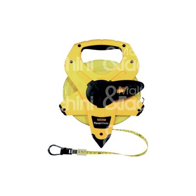 Stanley 2-34-772 rotella metrica powerwinder art. 2-34-772 abs pesante misura mt 30 nastro fiberglass mm 12,7