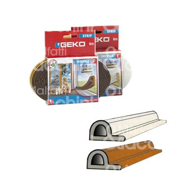 Tre emme 1000/6 parafreddo adesivo strip porte e finestre gomma profilo p marrone l mt 6 x h mm 9 x p mm 4