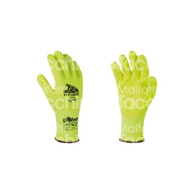 U-power 144028 guanti lavoro icon materiale palmo nitrile taglia 8 colore giallo