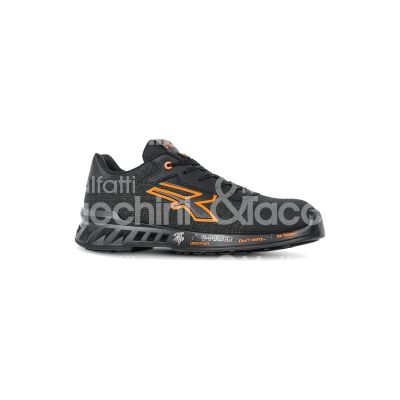 U-power 20026647 scarpa antinfortunistica bassa bruce classe di protezione s1p src esd taglia 47 colore nero/arancio tomaia nylon traspirante e film antiabrasione suola pu puntale airtoe lamina antiperforazione conformità en iso 20345:2011