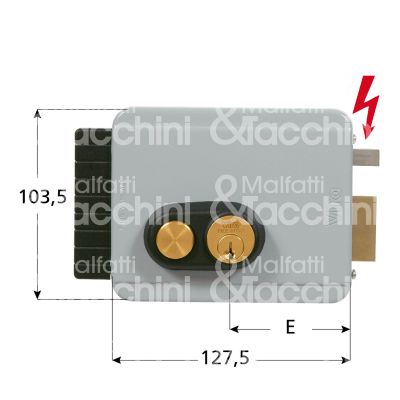 Viro 89721 elettroserratura da applicare laterale e 50/80 dx foro tondo senza mandate