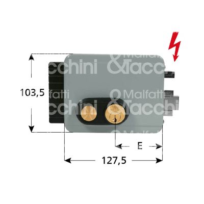 Viro 89777941 elettroserratura da applicare laterale e 50/80 dx foro tondo con mandate