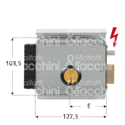 Viro 89921 elettroserratura da applicare laterale e 50/80 dx foro tondo senza mandate