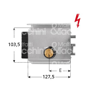 Viro 89977941 elettroserratura da applicare laterale e 50/80 dx foro tondo con mandate