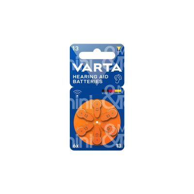 Varta 246061416 pila acustica 13 pr48 zinc-air confezione pz 6 - volts 1,45 v -