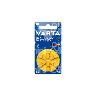 Varta 246101416 pila acustica 10 pr70 zinc-air confezione pz 6 - volts 1,45 v -