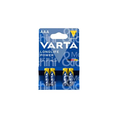 Varta 4903121414 pila longlife power aaa mn2400 ministilo alkaline confezione pz  4 - volts 1,5 v -