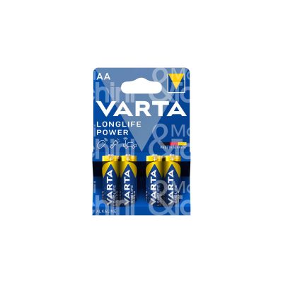 Varta 4906121414 pila longlife max power aa mn1500 stilo alkaline confezione pz 4 - volts 1,5 v -