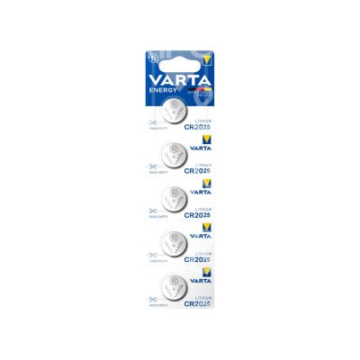 Varta 6025229405 strip pila energy cr2025 bottone litio confezione pz 5 - volts 3 v -