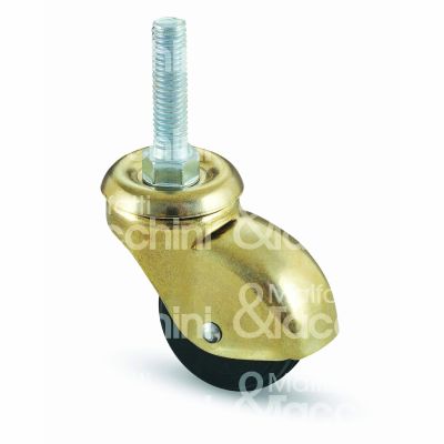 Valsecchi 210b ruota art. 210 b gomma senza freno Ø mm 35 tipo fissaggio perno misura m8 x 35 - h mm 50 portata kg 15