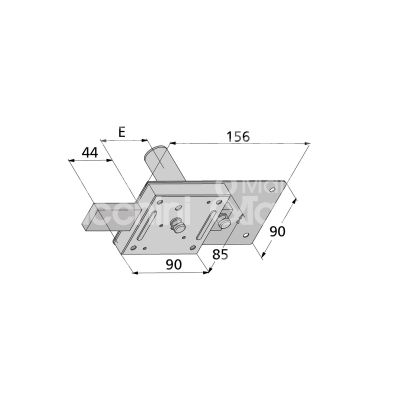 Welka 01145351 ferroglietto 4 mandate e 45 dx cilindro tondo fisso chiave piatta sporg. cil. 35