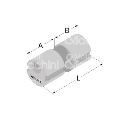 Welka 60822380 cilindro tondo chiave/chiave 27 x 43 = 70 mm Ø 25 chiave piatta profilo dx cifratura kd ottone satinato