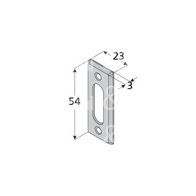 Welka 80508000 bocchetta nylon foro ovale nero mm 23 x 54