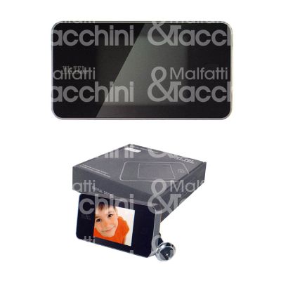 M&t 900 05076 spioncino cromo satinato senza funzione video 0.3 megapixel 3,2 pollici per porte 38 ÷ 110 mm