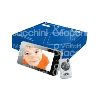 M&t 900 05095 spioncino ottone con funzione video 0.3 megapixel 4,3 pollici per porte 38 ÷ 110 mm