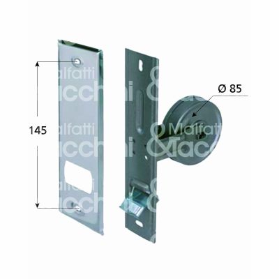 M&t 900 14020 avvolgitore per tapparella art. a804 mt 4 Ø mm 75 interasse mm 145 con placca finitura alluminio