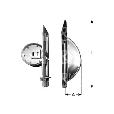 M&t 900 14076 avvolgitore semincasso art. aas.196.10.sc mt 9 Ø mm 87 interasse mm 200 bombata placca finitura argento mano ambidestro