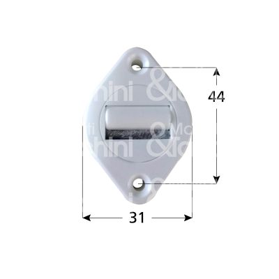 M&t 900 14424 guidacinghie verticale art. ggc.csp.vt.pb plastica bianco interasse mm 44 - l mm 31 x