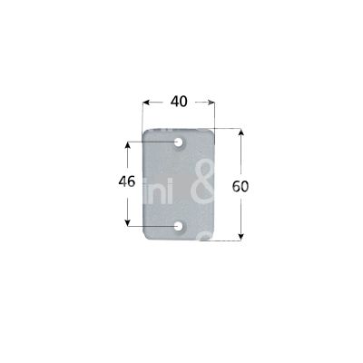 M&t 900 14429 guidacinghie bianco interasse mm 46 - l mm 40 x h mm 60 x