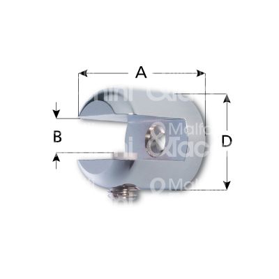 M&t 900 14901 reggimensola art. aa2g003 ottone verniciato argento confezione pz 2 portata cp kg 20 Ø mm 25 l mm 25 h mm 25