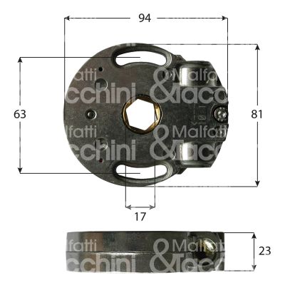 M&t 900 15952 argano ad asta art. 1290 zama rapporto 1:5 con inserto quadro mm 8 - l mm 94 x h mm 81 x p mm 23