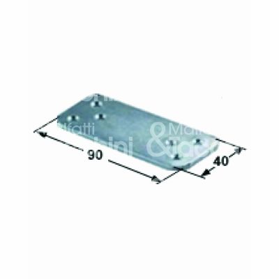 M&t 900 17060 lastrina giunzione diritta pesante art. 281 acciaio zincato sezione rettangolare l mm 90 h mm 40 spessore mm 2,5