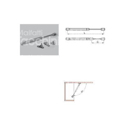 M&t 900 22241 pistoni per pensili mm 248 art. 702803 apertura nw 100