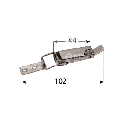 M&t 900 25445 chiusura a leva art. 2.03.01 acciaio nikelato con portalucchetto mm 60