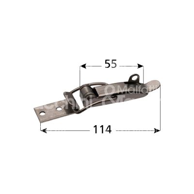 M&t 900 25475 chiusura a leva art. 2.06.01 acciaio nikelato con portalucchetto mm 72