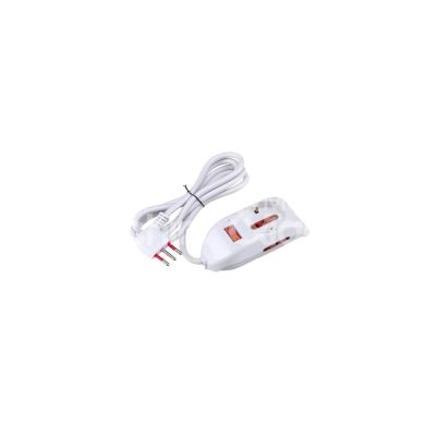 M&t 900 89014 multipresa 3 posti con interruttore art. rs94003t bianco uscite frontali 1 presa 2p+t 16a bipasso/schuko - uscite laterali 2 prese 2p+t 16a bipasso cavo 1,5 mt. spina 2p+t 10a limitatore termico sovraccarico