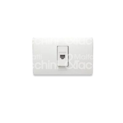 M&t 900 89075 placca 1 presa rj12 art. rj12 posti 1 plastica bianco