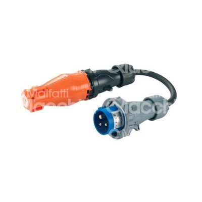 M&t 900 89096 adattatore industriale/civile art. 89095 blu spina 2p + t / presa 2p + t - 16 a - 250v - ip 44