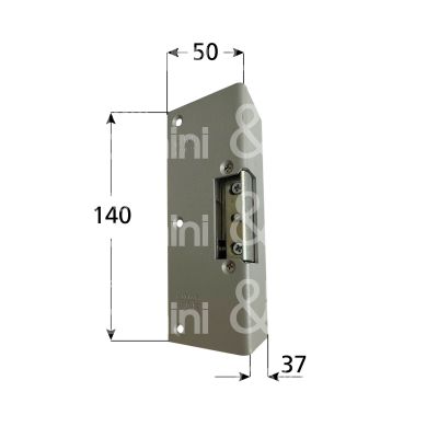 M&t 901 01020 incontro elettrico 21 kis da applicare senza fermo ambidestra 6 - 12v mm 75 x 28 x 21 senza frontale con antiripetitore