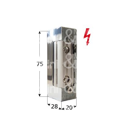 M&t 901 01150 incontro elettrico diax da incasso con fermo ambidestra 12v mm 75 x 20 x 28 senza frontale con antiripetitore