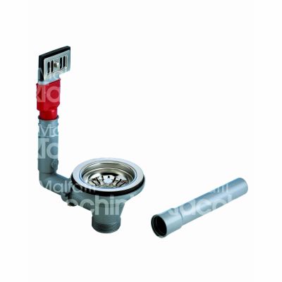 M&t 910 12620 piletta per lavelli inox, sintetici e ceramica basket funzione con troppo pieno attacco 1 pollici 1/2 tappo senza