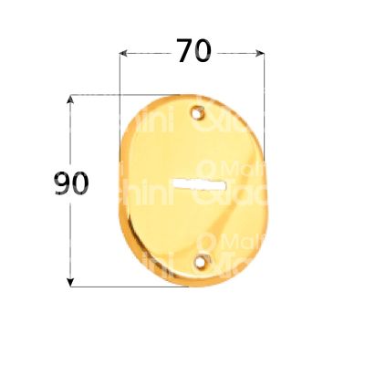 M&t 935 04213 mostrina foro doppia mappa cromo lucido mm 70 x 90