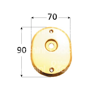 M&t 935 04218 mostrina foro codolo ottone lucido mm 70 x 90